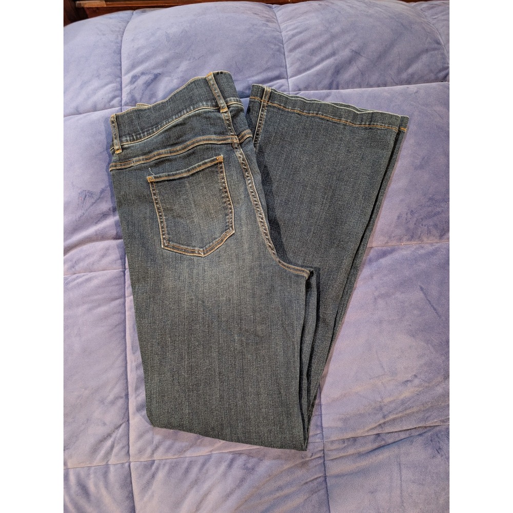 Spanx Flare Jeans‎ Womens Blue Pull On High Rise Stretch - Size 34